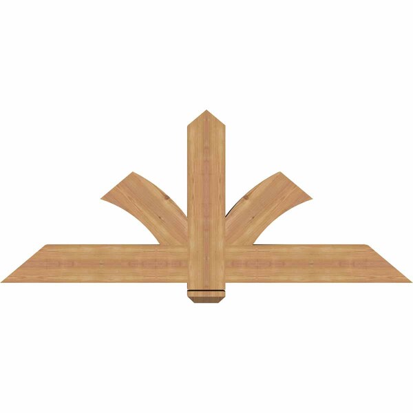 Ekena Millwork Redmond Smooth Timber Gable Bracket, Western Red Cedar, 60"W x 25"H x 3 1/2"D x 5 1/2"F, 10/12 Pitch GBW060X25X0406RED00SWR - main